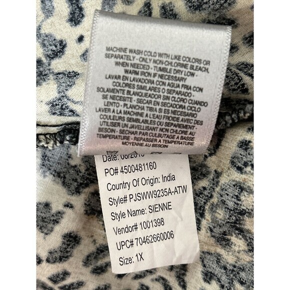 Jessica Simpson Plus Size Leopard  Animal Print Sleeveless Dress Size 1X - Picture 5 of 12